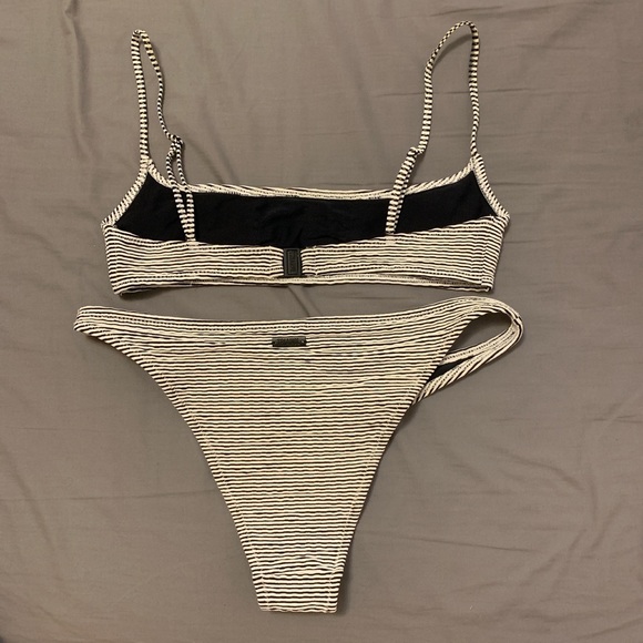 Black and white triangl bikini - Picture 4 of 5